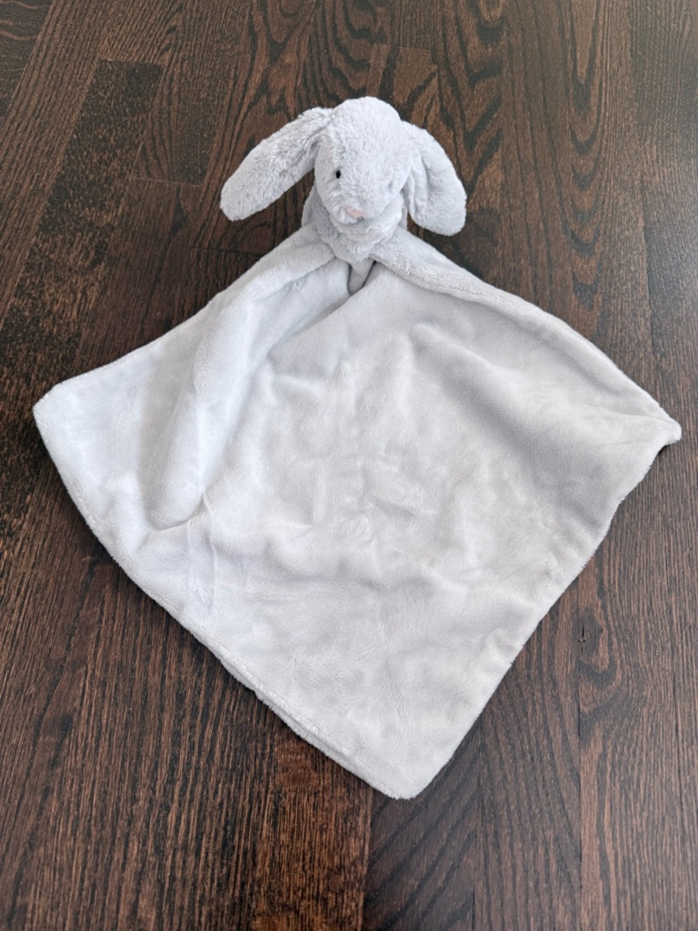 Jellycat Light Gray Bunny Lovey Comfort Blanket